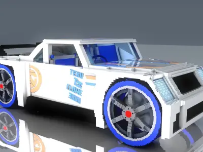 Minecraft Bassline Car 3D Model V1 Free 3D model