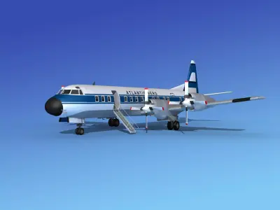Lockheed L-188 Electra HP Atlantic Aero 3D model