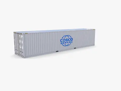 40ft Shipping Container Containerships v2 3D model