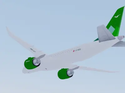 Embraer E-190 E-2 Wideroe 3D model
