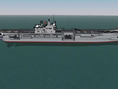 TCG Trakya Aircraft Carrier 3D Model STL SketchUp Files 3D model