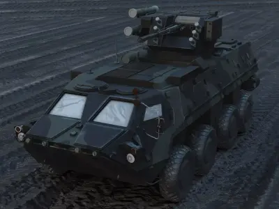 BTR-4 Ukrainian Military Vehicle 3D model