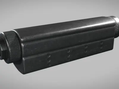 Heckler Koch MK23 Phase 1 OHWS Silencer only Low-poly 3D model