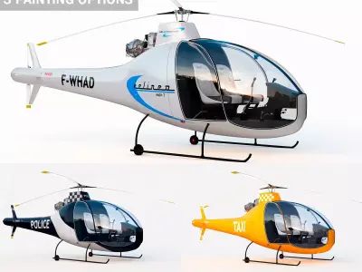 HAD1-T Helineo 3 painting options 3D model