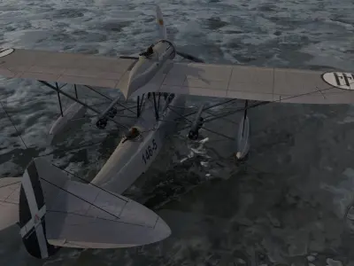 CANT Z-501 Gabbiano 3D model