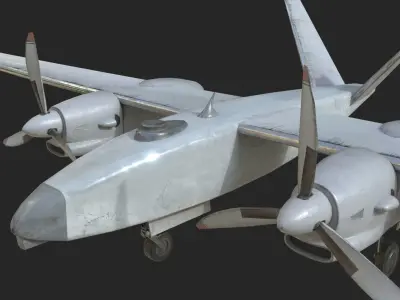 Russian Air Force Altair Altius-U UAV Low-poly 3D model