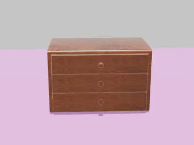 Wooden almirah or wooden shelf Free 3D model