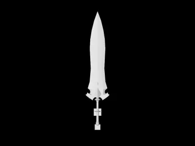 Runic Greatsword Low-poly 3D model