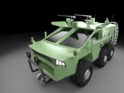 military truck Low-poly 3D model