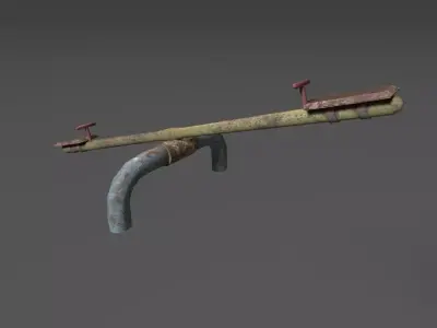 Soviet Oldschool Teeter Low-poly 3D model