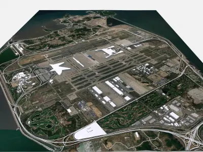 Incheon International Airport Republic of Korea 3D model
