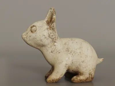 Bunny sculpture Free low-poly 3D model