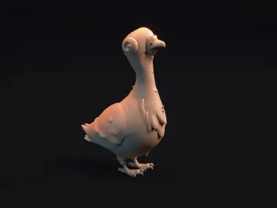 Pigeon - Stylized Bird - 3d printable model 3D print model
