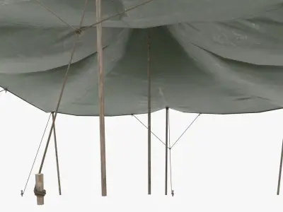 Stretch Tents Low-poly 3D model