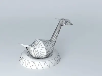 Large rainbow bird Free 3D model