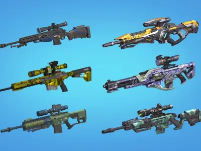 weapon pack vol02 Scifi cartoon weapon  Low-poly 3D model