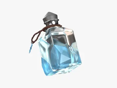 Ice Spell Potion 3D Illustration 3D model
