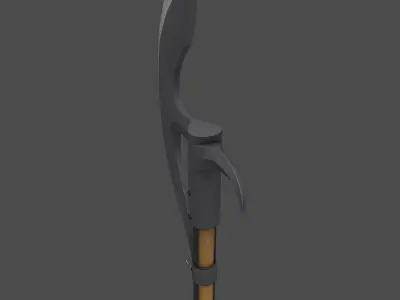 Bardiche sword Low-poly 3D model