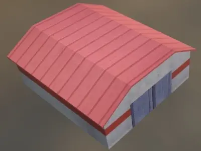 hangar3 shed with roof Free low-poly 3D model
