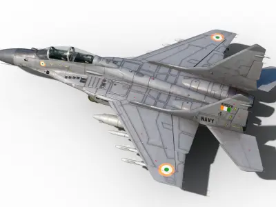 Mikoyan-Gurevich MiG-29Kub Mig29Kub shipboard aircraft Low-poly 3D model