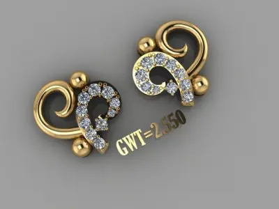 FASHION EARING 3D model