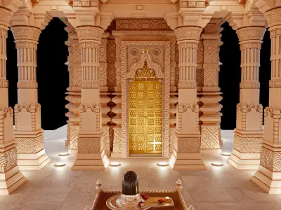 Kashi Vishwanath Main Temple Low-poly 3D model