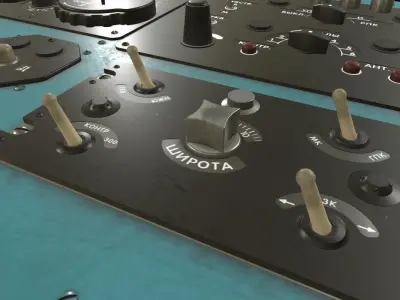 Mi-8MT Mi-17MT Right Overhead Panels Board Russian Low-poly 3D model