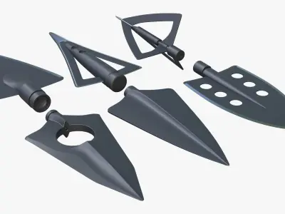 Set Arrowhead Hunting 6 Types 3D model