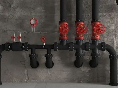 Industrial Pipe 3D model