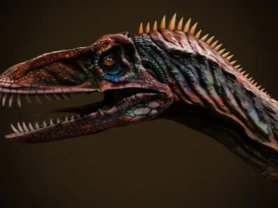 Masiakasaurus Low-poly 3D model