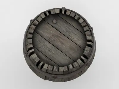 stylized barrel 3D model