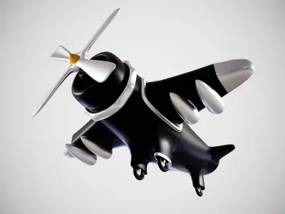 Toon Plane 3D model