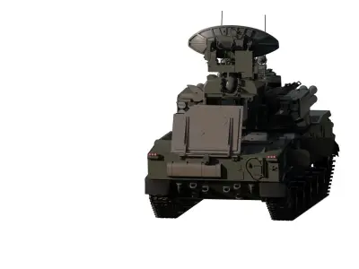 Tunguska 2s6 Anti-aircraft Gun Missile System 3D model