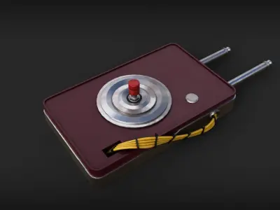 TNT explosives with its denotetor Low-poly 3D model