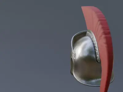 Spartan helmet Low-poly 3D model