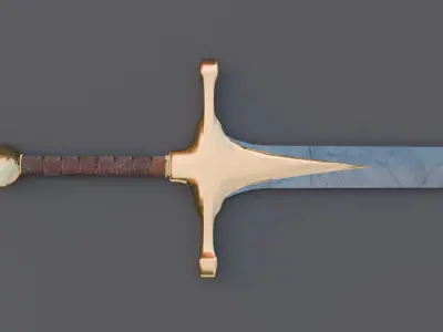 valkryss the blade of silent oaths Low-poly 3D model