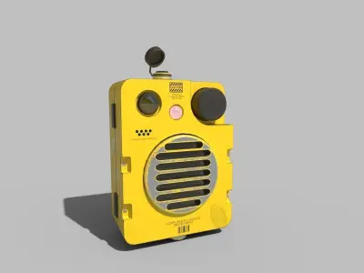 Radio Communications Device Low-poly 3D model