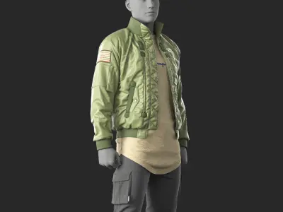 Mens Outfit 8 - Marvelous Designer with Video Process 3D model