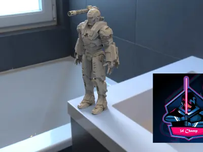 IRONMAN WARMACHINE MK 001 ARMOR FOR 3D PRINTING 3D model