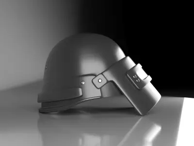 Helmet level 3 of PUBG Low-poly 3D model