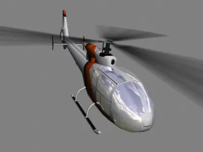 Gazelle V2 Helicopter Low-poly 3D model