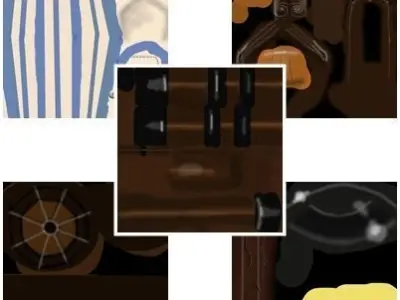 Coach covered wagon Free low-poly 3D model