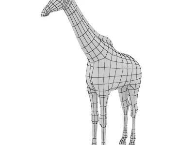 Giraffe Animal Base Mesh 3D model