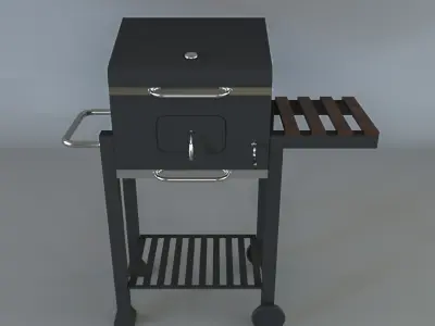 Barbecue bbq grill Low-poly 3D model