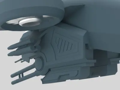 SciFi Helicopter 3D model