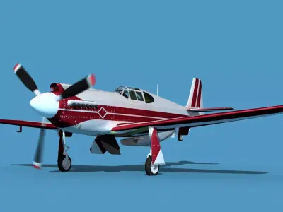 North American A-36A Apache S02 Racer 3D model