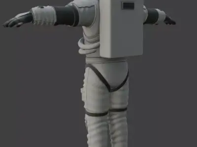 Realistic Astronaut Space Suit 3D model 9