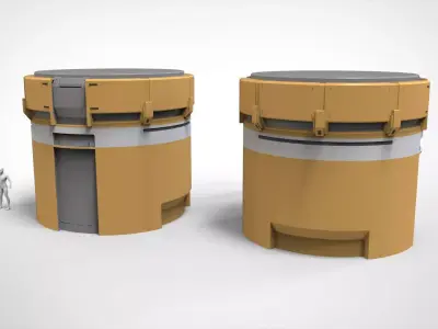 Sci-fi Architecture kitbash 55 3D model