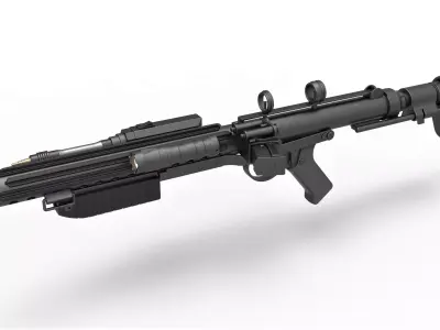 Mudtrooper Blaster rifle E-10 from Solo A Star Wars Story 2018 3D model