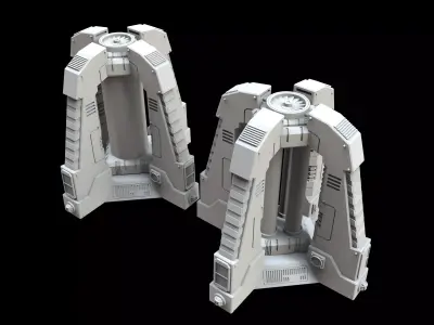 Power Generators - Sci-Fi Scenery pack of 3 3D Printable STL 3D print model